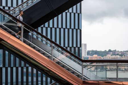 New York, USA - June 21, 2019:  Fragment of the Vessel at Hudson Yards located on Manhattan's West side - Imageのeditorial素材