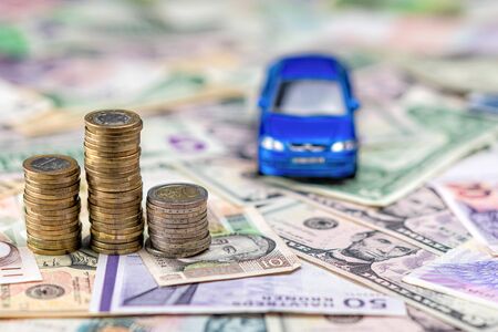 concept of insurance, credit and car purchases, leasing, car loan, Auto dealership and rental, new...