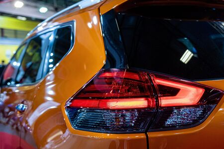 Close-up of the rear light of a modern car. Exterior details - imageの写真素材