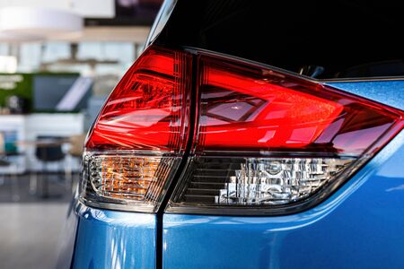 Close-up of the rear light of a modern car. Exterior details - imageの写真素材