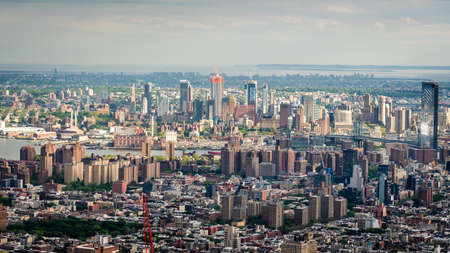 New York, USA - June 6, 2019:  New York City. Wonderful panoramic aerial view of Manhattan Midtown Skyscrapers - Imageのeditorial素材