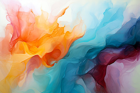 Abstract background. Acrylic colors mixing in water. Colorful abstract backgroundの素材