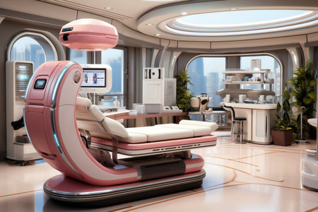 Interior of a modern medical office. 3d rendering mock upの素材