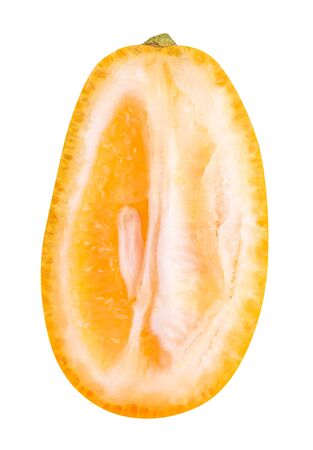 Kumquat isolated on white background with clippin pathの写真素材