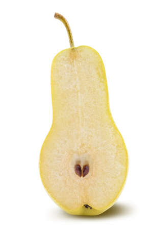 Fresh pears isolated on white background with clipping pathの写真素材