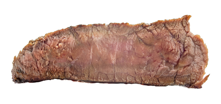 Raw beef steak, a piece of meat   isolated on white background with clipping pathの写真素材