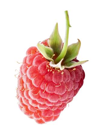 Fresh raspberry isolated on white background