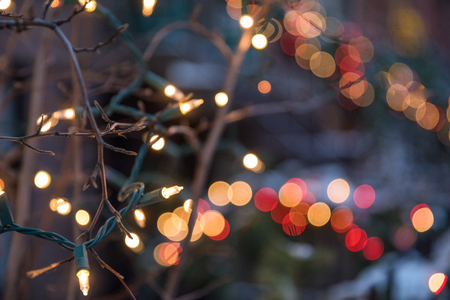 New year lighting. Blurred unfocused backgroundの写真素材