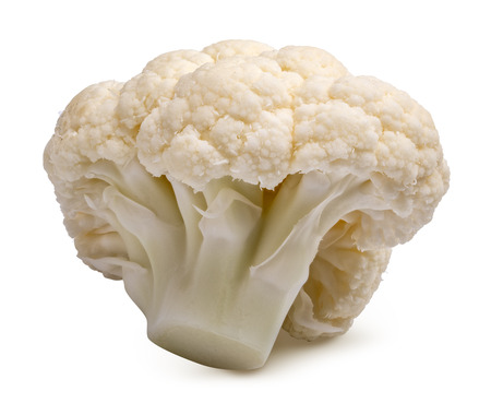 Cauliflower isolated on white backgroundの写真素材