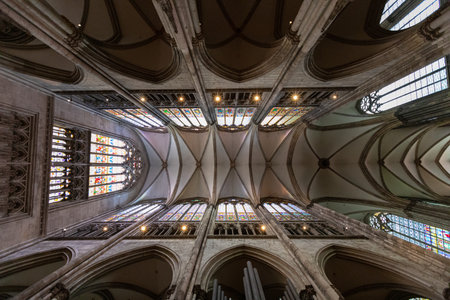 Cologne Cathedral, monument of German Catholicism and Gothic architecture in Cologne, Germany. May 1, 2018.のeditorial素材