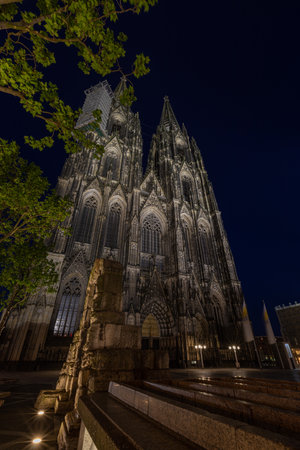 Cologne Cathedral, monument of German Catholicism and Gothic architecture in Cologne, Germany. May 1, 2018.のeditorial素材