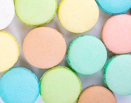 Sweet colored macaroon for a nice gift to Valentines Dayの写真素材