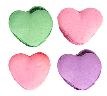 Sweet colored macaroon for a nice gift to Valentines Dayの写真素材