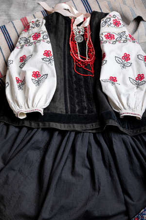 Traditional Ukrainian clothing. Background