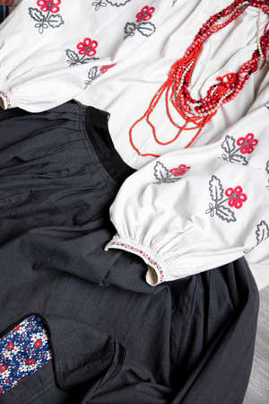 Traditional Ukrainian clothing. Background