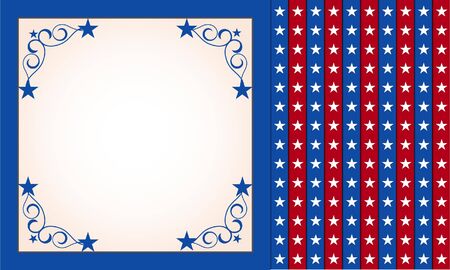 4th of July independence day background, July 4th, Memorial Day, Independence day, Easy to edit  Perfect for invitations or announcements のイラスト素材