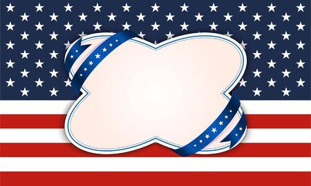4th of July independence day background, July 4th, Memorial Day, Independence day, Easy to edit  Perfect for invitations or announcements のイラスト素材