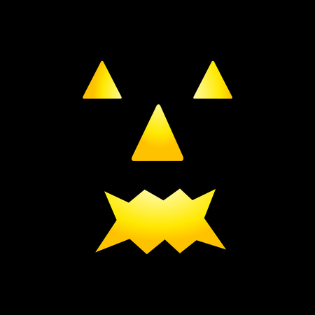 Scary faces of Halloween pumpkin Created in VectorEPS 10のイラスト素材