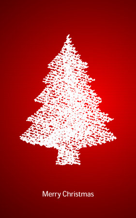 Vector background with Christmas tree.のイラスト素材