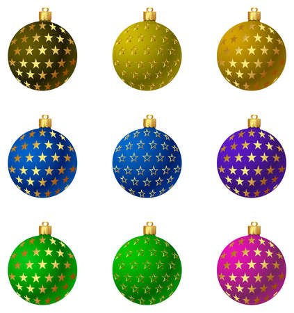 Christmas ornaments/ ball  Vector illustrationのイラスト素材