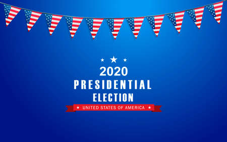 Vector background for US presidential election 2020の素材 [FY310156867643]