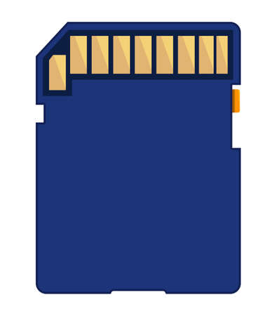 Vector illustration of Blue memory SD card.のイラスト素材