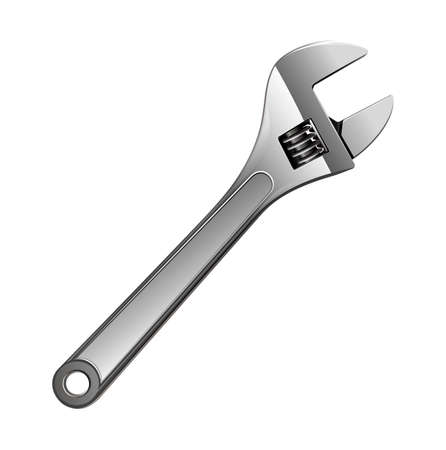 Vector illustration of metal wrench.のイラスト素材