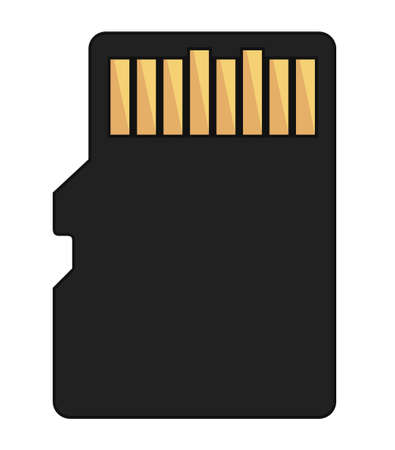 Vector illustration of micro SD cardのイラスト素材