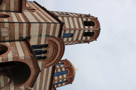 The St Nicholas Church is located in the very center of Batumi.の写真素材