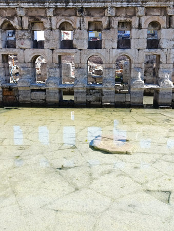 Basilica Therma is an ancient Roman spa town located in the Yozgat province of Turkey.の写真素材
