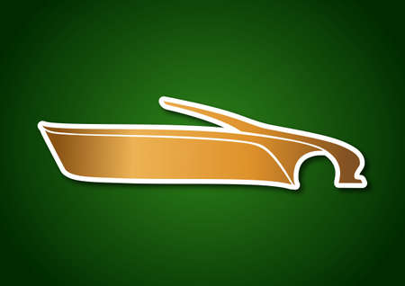 Golden auto logo over greenのイラスト素材