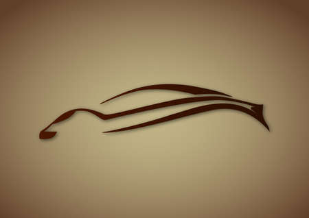 Brown logo of sport auto over brownのイラスト素材