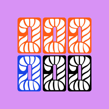 New year card. 2019. Vector illustration. Colorful numbers.のイラスト素材