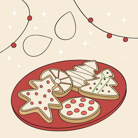 christmas food design, vector illustration eps10 graphic  backgroundのイラスト素材