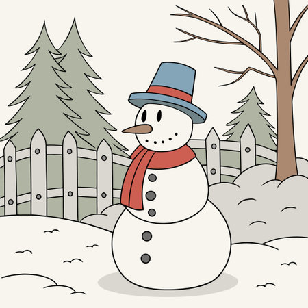 snowman cartoon design, vector illustration eps10 graphic.のイラスト素材
