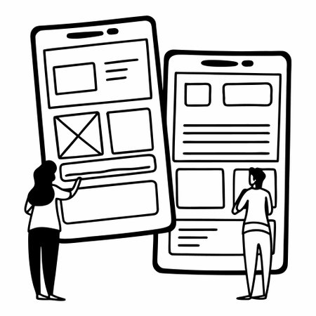 High quality flat vector illustration of mobile app user experi vector illustration suitable for...