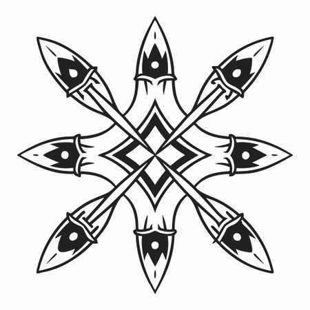 An abstract form meticulously crafted with perfect balance and symmetry. This creative composition suggests stability and aesthetic perfection, ideal for sophisticated backgrounds or conceptual artworのイラスト素材