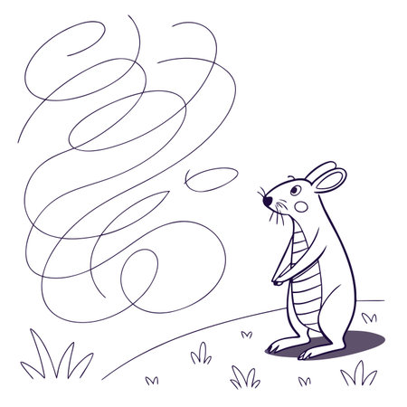 A simple, hand-drawn abstract squiggle doodle with a minimalist aesthetic, perfect for modern graphic design projects and decorative accents.のイラスト素材