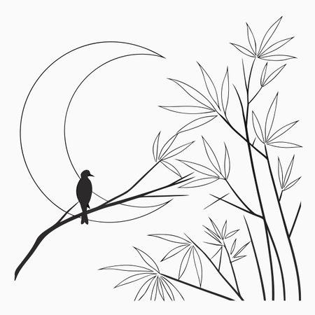 A clean and modern minimalist abstract composition featuring circles on a white background, ideal for graphic design elements and concepts.のイラスト素材