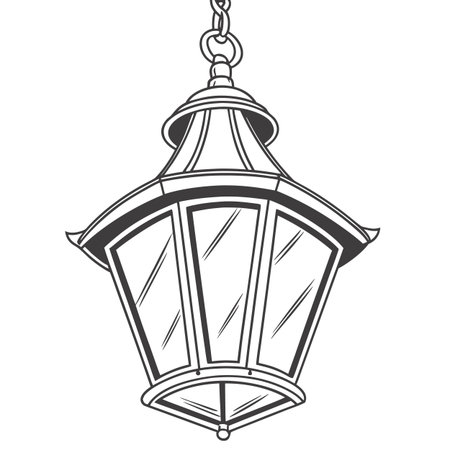 A stylish modern ceiling pendant lamp with a minimalist design, isolated on a clean white background, ideal for interior design concepts.のイラスト素材