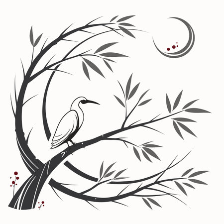 A serene minimalist Zen circle, or Enso, created with a traditional brush stroke style on a crisp white background, symbolizing completeness.のイラスト素材