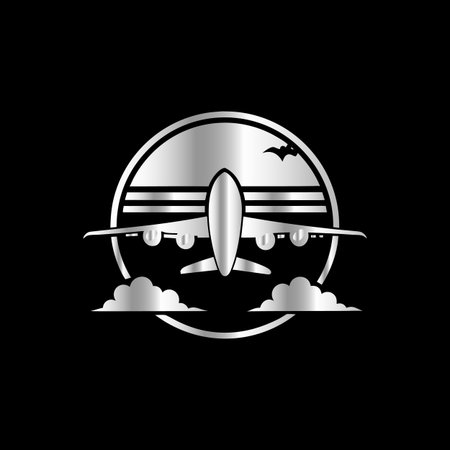 Airplane Logo Template vector icon illustration design.EPS 10.のイラスト素材