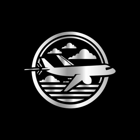 Airplane Logo Vector Template. Modern and Elegant Logo Designのイラスト素材