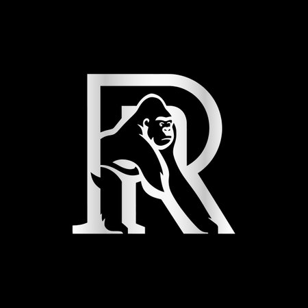 Letter R Monogram Design Template. Elegant Capital Letter R Logo Design.のイラスト素材