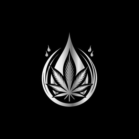 Cannabis leaf vector illustration design template. Cannabis leaf icon.のイラスト素材