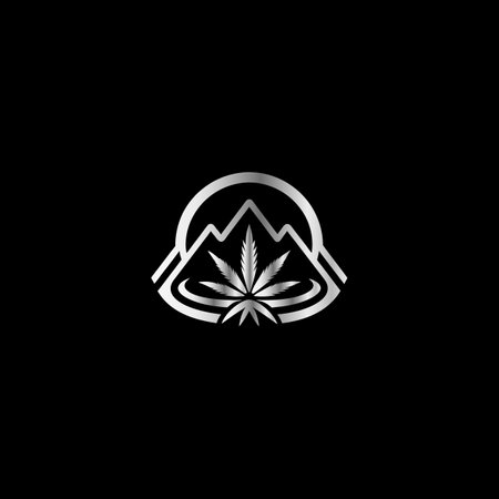 Marijuana leaf cannabis logo vector icon illustration design. Hemp symbol.のイラスト素材