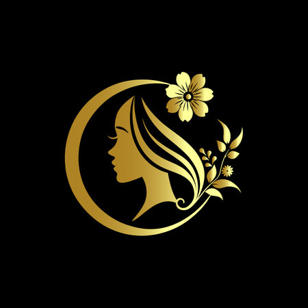 Beauty salon logo, beauty salon logo, beauty salon logo.のイラスト素材