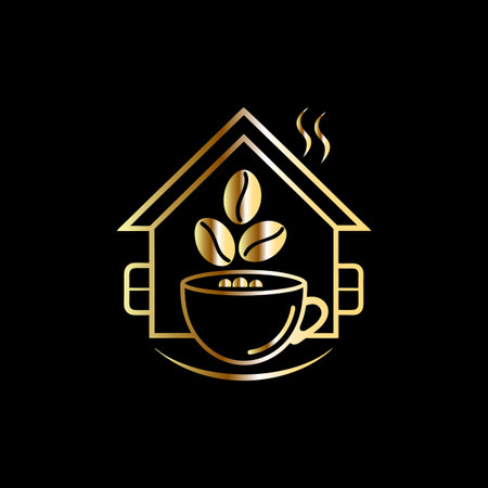 Coffee house logo design vector template. Coffee shop symbol.のイラスト素材