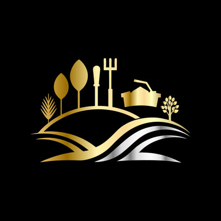 Spoon, fork and knife on a black background. Vector illustration.のイラスト素材