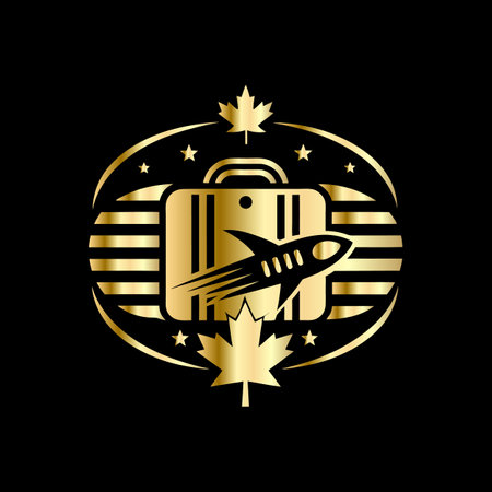 Luxury travel logo. Vector illustration for your business design.のイラスト素材